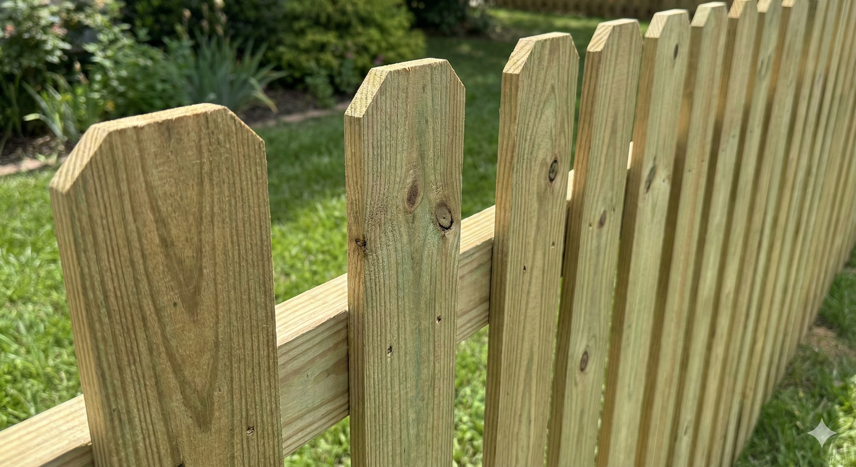 Wooden Picket Privacy Fence